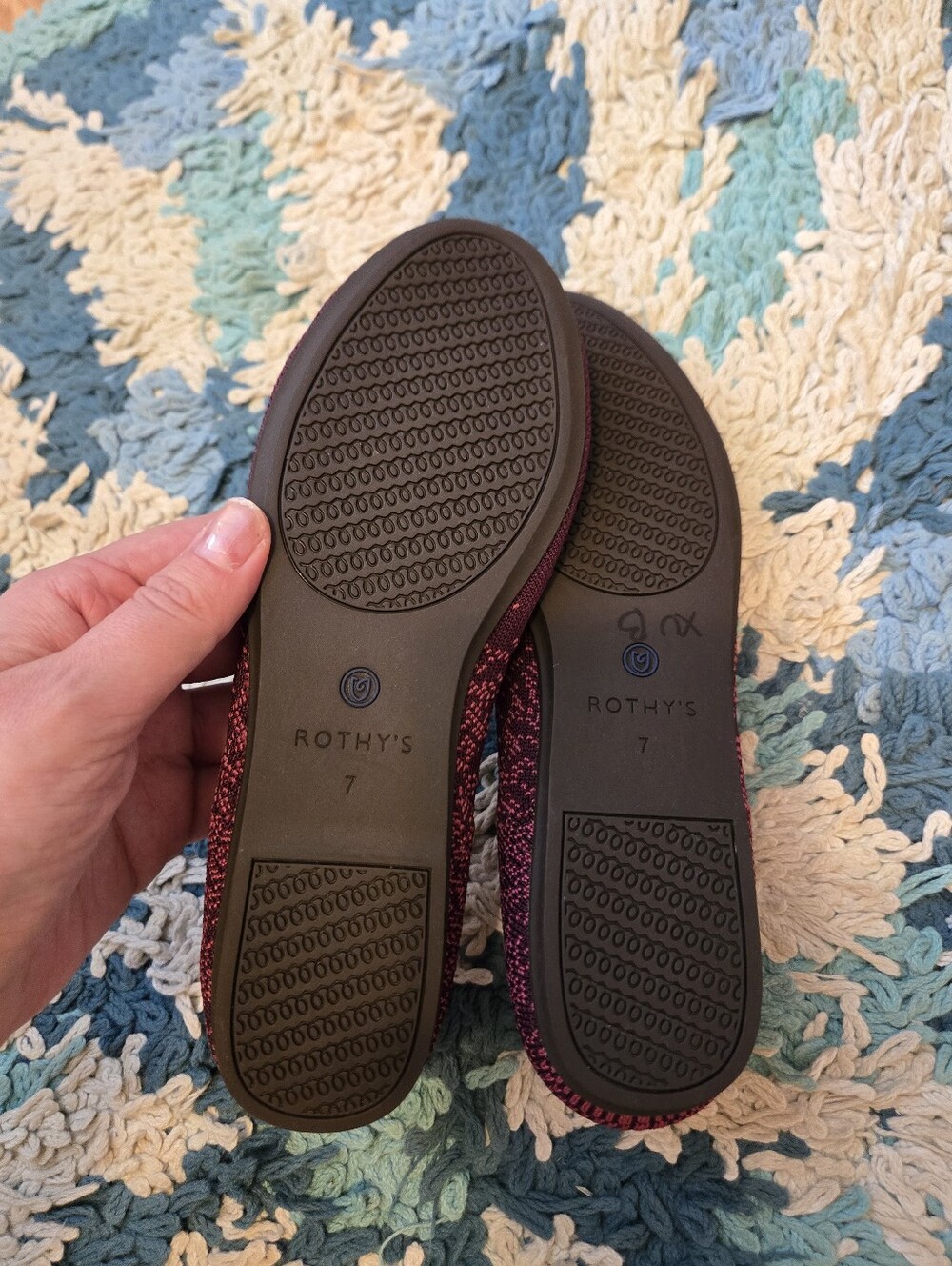 NWOT Rothys The Flat In Fig Python Purple Size 7 - Picture 3 of 3